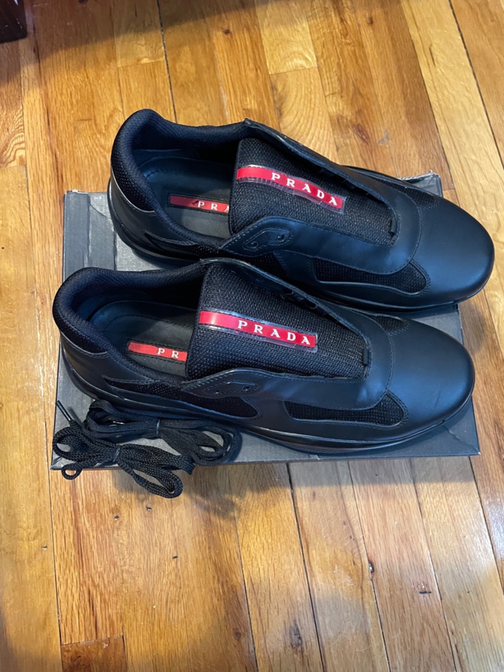 Prada America Cup Black Men's Sneakers - Picture 2 of 8